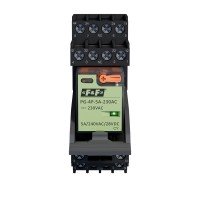 Інтерфейсне реле F&F GPK‑4P‑230AC‑BL в комплекті з роз'ємом
