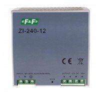 Імпульсний блок живлення F&F ZI-240-12V, промисловий, P=240W, Вих. 12V DC